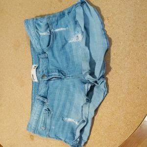 Light blue jean shorts